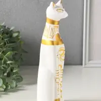 Копилка для денег &laquo;Кот Египетский&raquo;, 25 см, белый