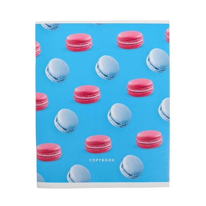 Тетрадь 48 листов в клетку Calligrata "Макарун", обложка мелованный картон, блок офсет, МИКС