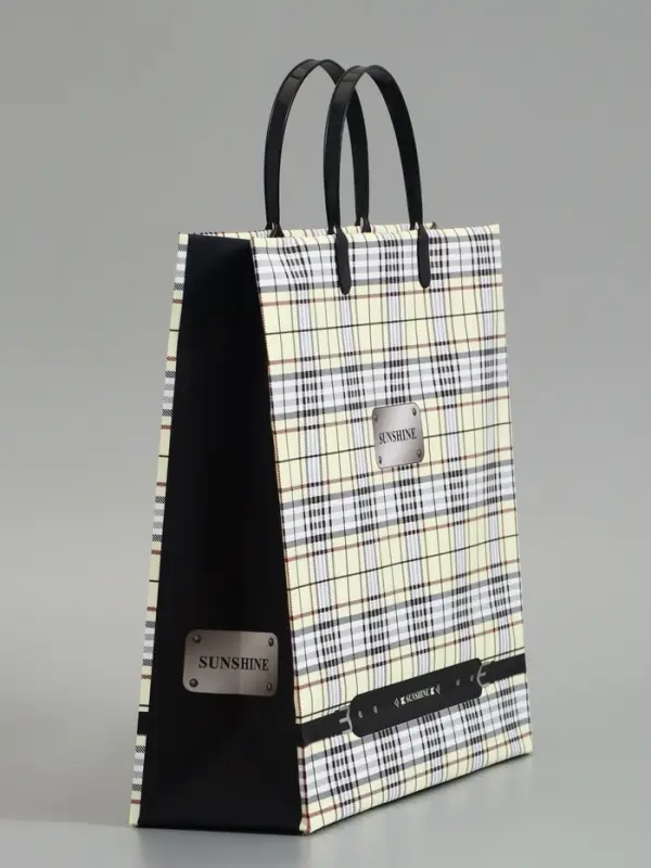 Пакет &laquo;Серый в клетку&raquo;, мягкий пластик, 29&times;30 см, 100 мкм