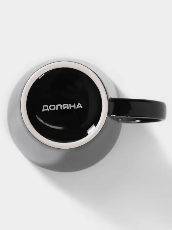 Кружка керамическая Доляна Coffee break, 370 мл, чёрный