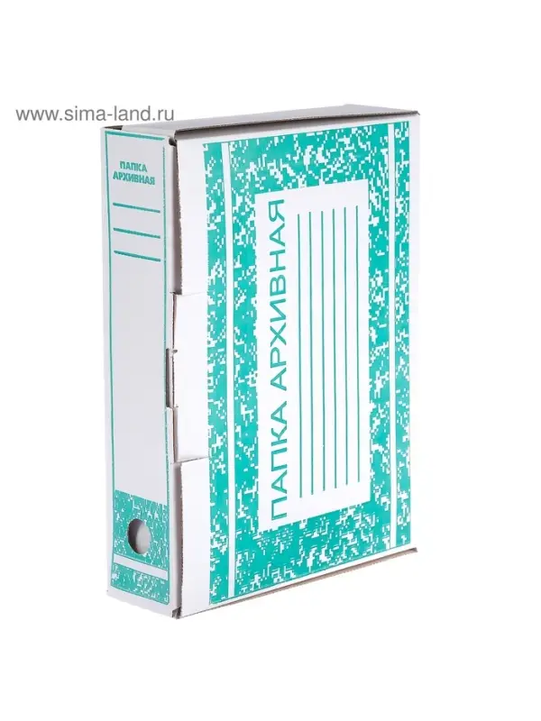 Короб архивный с клапаном А4 Calligrata, 75 мм, микрогофрокартон, до 700 листов, белый