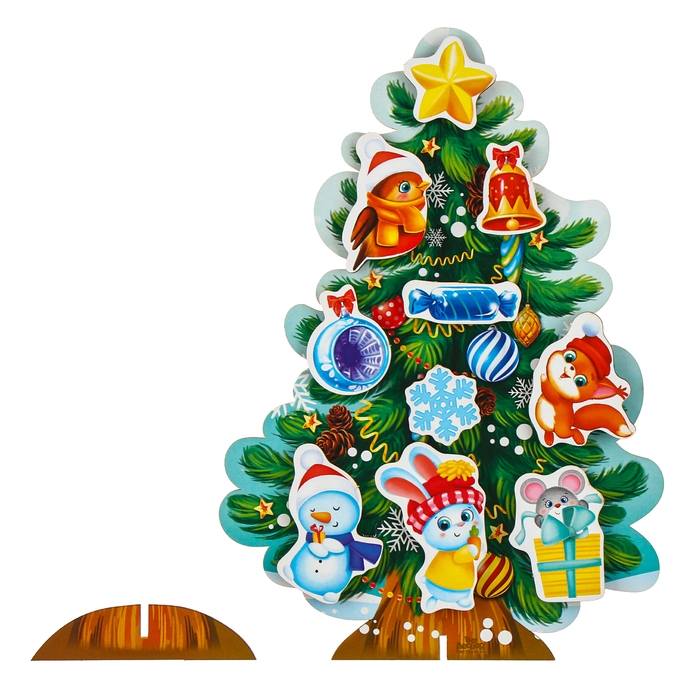 Новогодняя головоломка. Липучки «Новый год! Наряди ёлочку» Новогодняя головоломка. Липучки «Новый год! Наряди ёлочку»