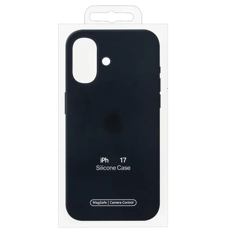 Чехол для iPhone 17 Silicone Case 100% ORG (MagSafe + анимация NFC Clear) c LOGO Black