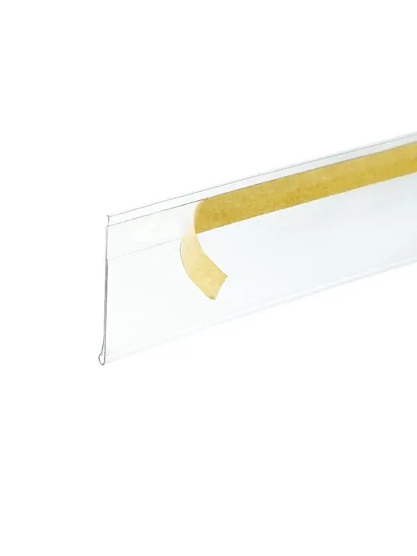 Ценникодержатель полочный самоклеящийся, DBR=39, 1000 мм, прозрачный