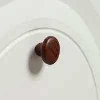 Ручка-кнопка мебельная CAPPIO, d=33 мм, пластик, дерево, 8 шт.