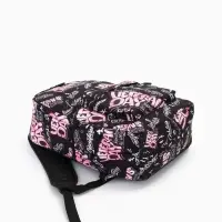 Рюкзак молодёжный на молнии, с карманами, 30&times;13&times;42 см, розовый