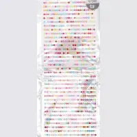 Стразы для декора, на клеевой основе, 27&times;10 см, d=3 мм, разноцветные