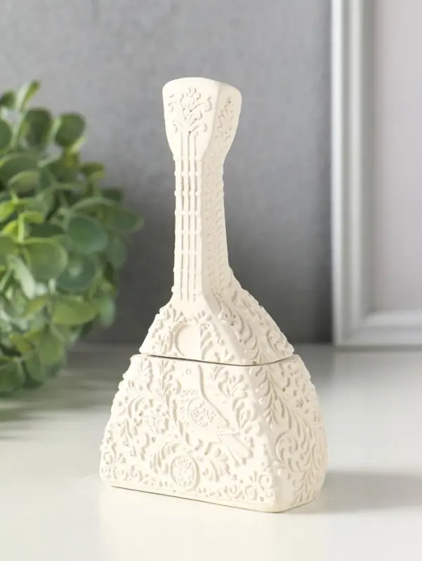 Шкатулка с крышкой, для украшений &laquo;Балалайка&raquo;, 15&times;7&times;5 см, гипс