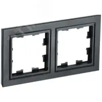 BRITE Рамка 2 поста РУ-2-БрЧ черный