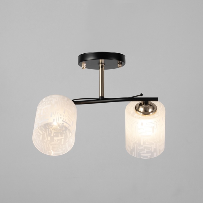 Люстра Люстра "Ассела" 2хЕ27 40Вт черно-золотой 46х20х27 см