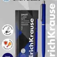 Ручка шариковая ErichKrause. Smart, автоматическая, синий стержень, узел 0.7 мм, под логотип