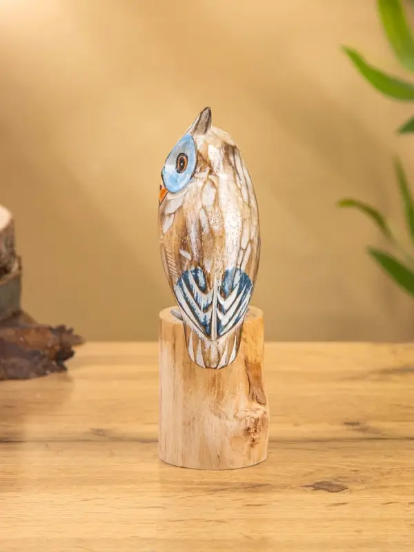 Сувенир &laquo;Сова на пеньке&raquo;, 18 см, дерево