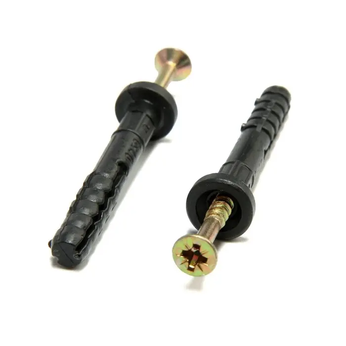 Дюбель-гвоздь СТРОЙБАТ, цилиндрический бортик, полипропиленовый, 6×40 мм, 18 шт.