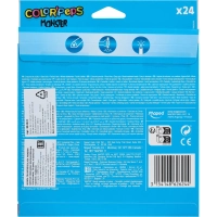 Карандаши цветные Maped BLACK MONSTER трехгранные,пластик,24цв/наб,862624