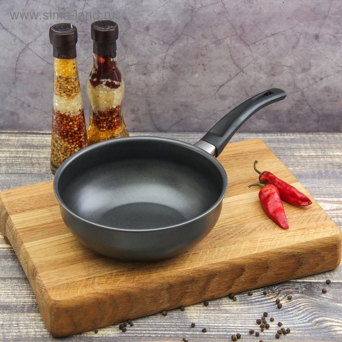 Ковш Promo, 900 мл, d=16 см, бакелитовая ручка, антипригарное покрытие, цвет серый Ковш Promo, 900 мл, d=16 см, бакелитовая ручка, антипригарное покрытие, цвет серый