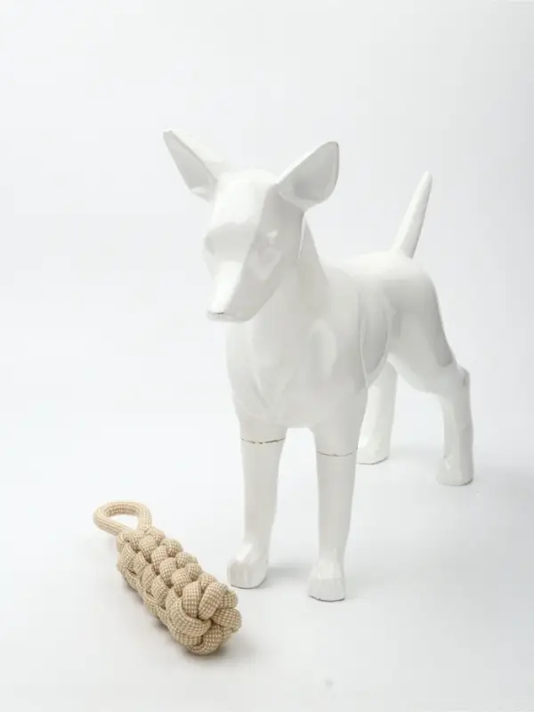 Игрушка для собак канатная, до 30 см, до 150 г, плетеная с ручкой