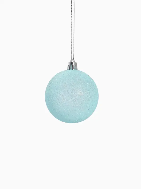 Ёлочные игрушки &laquo;Блеск&raquo;, шары новогодние, набор 6 шт., d=6 см, голубой