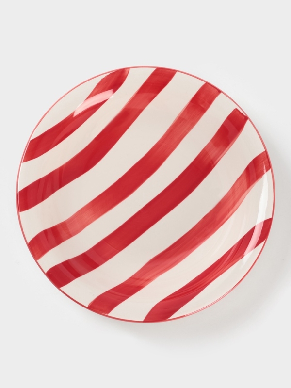 Тарелка глубокая Доляна Тарелка глубокая Доляна "Райе" 21см, 21х5, цвет красный