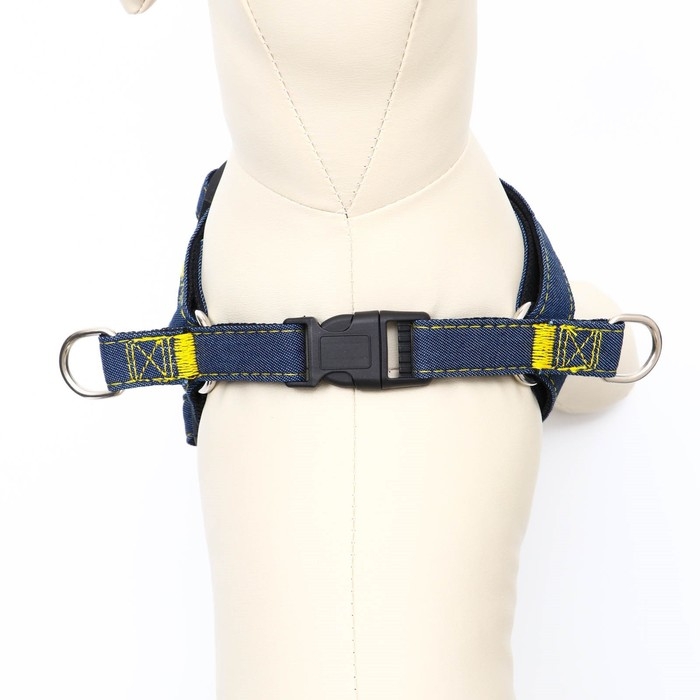 Шлейка Шлейка "Джинс", чёрный подклад, ширина 2 см, ОШ 45-70 см, ОГ 45-70 см