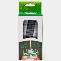 Свеча для торта музыкальная &laquo;Мяч&raquo;, бело-чёрная