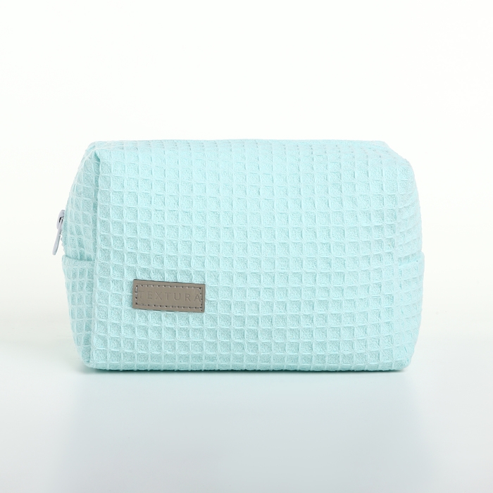 Косметичка на молнии TEXTURA, цвет бирюзовый Косметичка на молнии TEXTURA, цвет бирюзовый