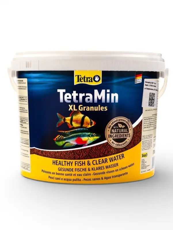 Корм TetraMin XL Granules для рыб, крупные гранулы, 10 л, 3.7 кг