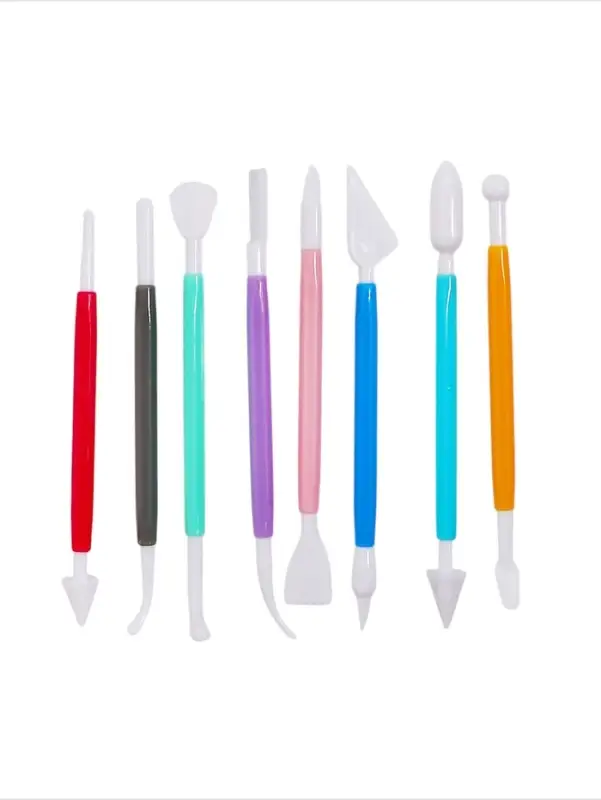 Набор стеков для лепки из глины, пластилина, пластики, 8 штук, МИКС