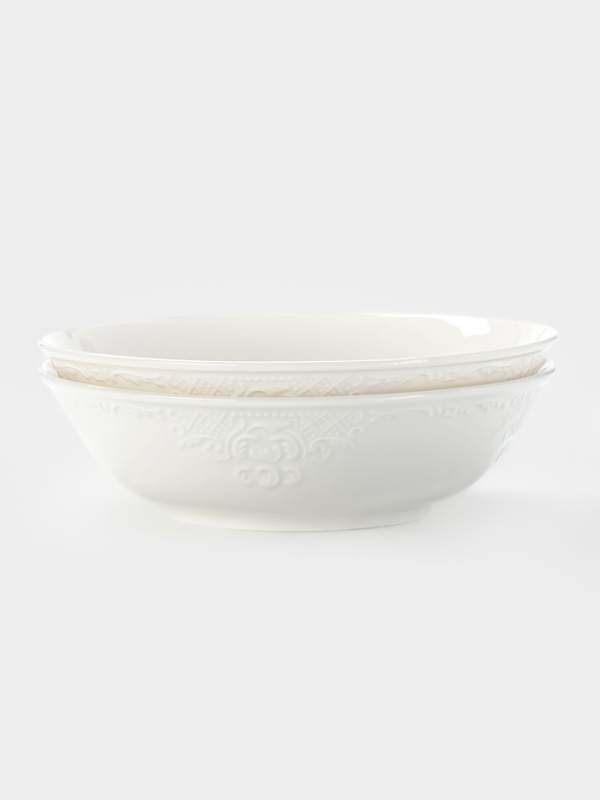 Тарелки глубокие WY Venecia, 580 мл, 17×5 см, набор 2 шт., фарфор, белые Тарелки глубокие WY Venecia, 580 мл, 17×5 см, набор 2 шт., фарфор, белые