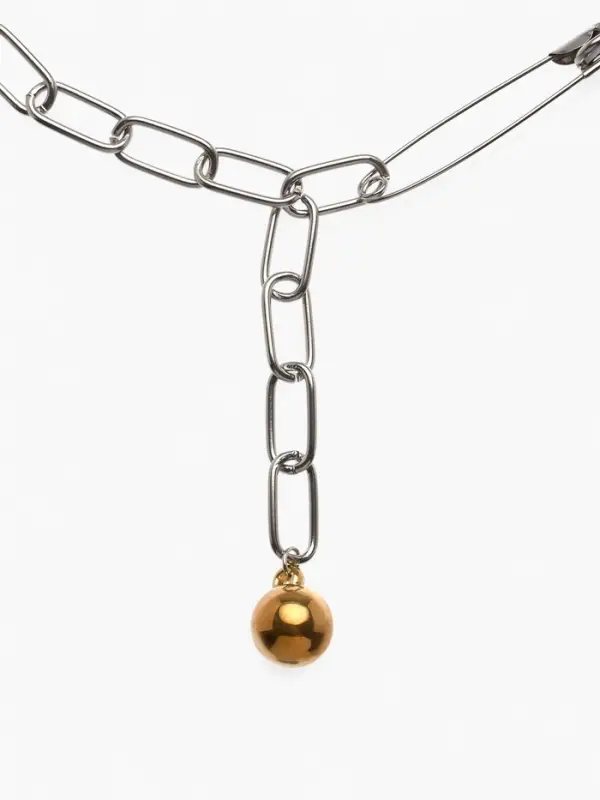 Кулон на цепочке &laquo;Шар и Булавка&raquo;, цвет серебро, L=45 см