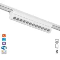 Светильник трековый BayerLux SLIM &laquo;Книжка-22&raquo;, LED, 12 Вт, 3000K-6000К, 48 В, CRI90, 3.2&times;3.8&times;22.8 см, белый