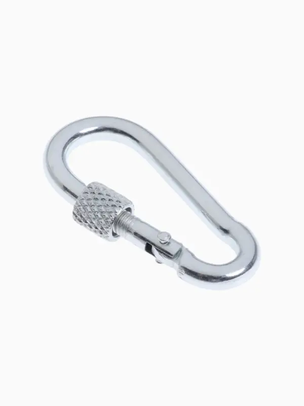 Карабин монтажный с фиксатором ТУНДРА, DIN5299D, 5&times;50 мм, 5 шт.