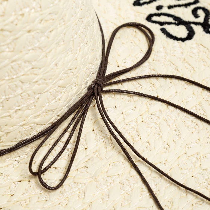 Шляпа женская Шляпа женская "Life is good", размер 54-56, цвет белый