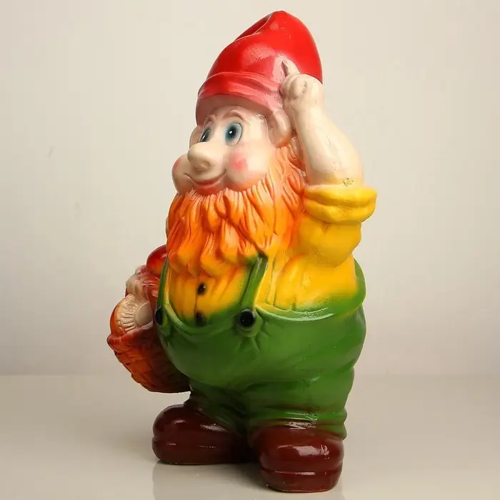 Садовая фигура из гипса &laquo;Гном с грибами&raquo;, 47&times;21&times;30 см