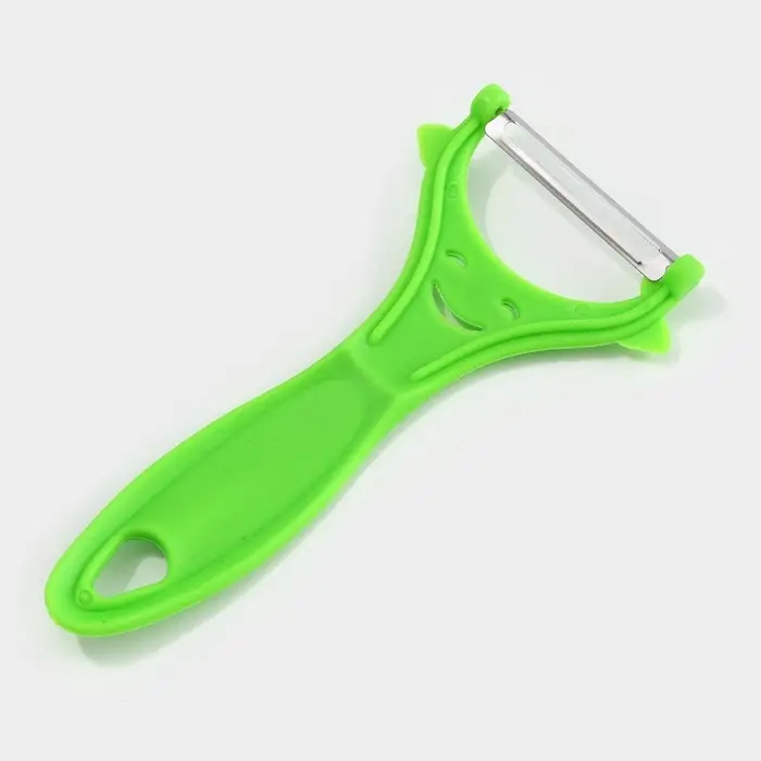 Овощечистка Доляна «Смайлик», 15 см, зелёная Овощечистка Доляна «Смайлик», 15 см, зелёная