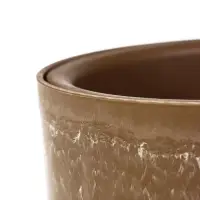 Кашпо со вставкой 1,9 л d18 см h16,5 см МИКРИТ бежевый слайн