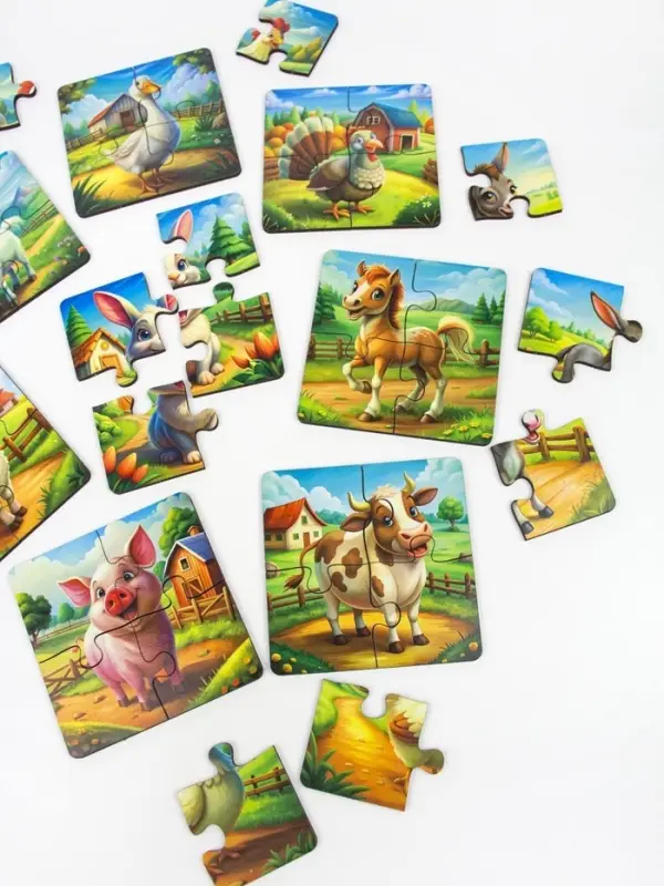 Пазл деревянный "Весёлая ферма" PZL-83