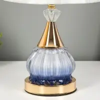 Лампа настольная &laquo;Ева&raquo; 1&times;40 Вт Е27 1&times;4 Вт LED золото/синий 25&times;25&times;42 см