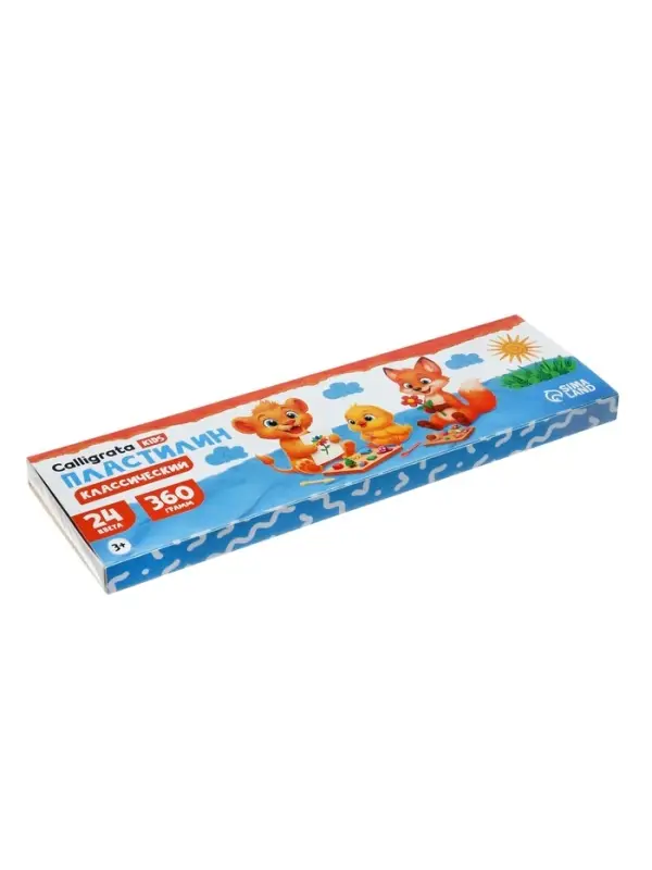 Пластилин Calligrata kids, 24 цвета, 360 г