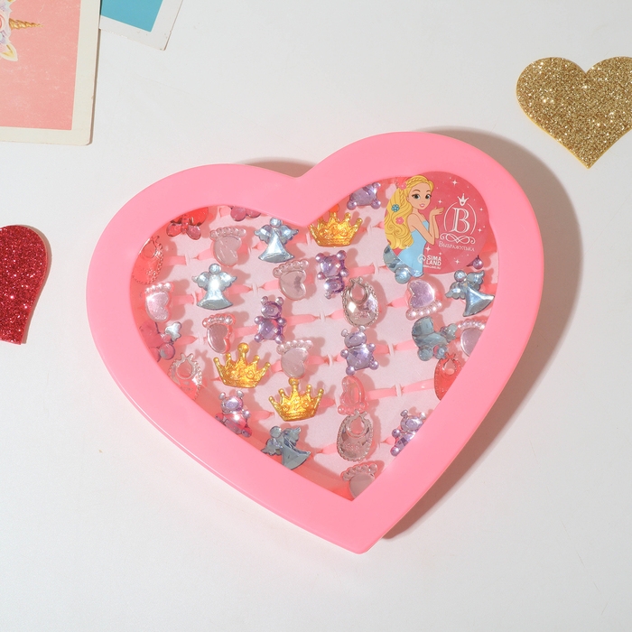 Кольца детские набор 36шт «Выбражулька» ассорти воображение, форма МИКС, цвет МИКС, б-р Кольца детские набор 36шт «Выбражулька» ассорти воображение, форма МИКС, цвет МИКС, б-р