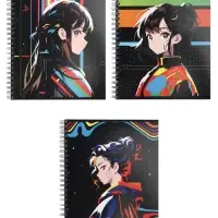 Компл тетр из 3шт 96л кл на гребне Аниме. Яркий стиль, обл мел карт, офсет (10296903)