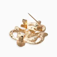 Зажим для кардигана "Ажур", цветы, цвет золотой в золоте Зажим для кардигана "Ажур", цветы, цвет золотой в золоте