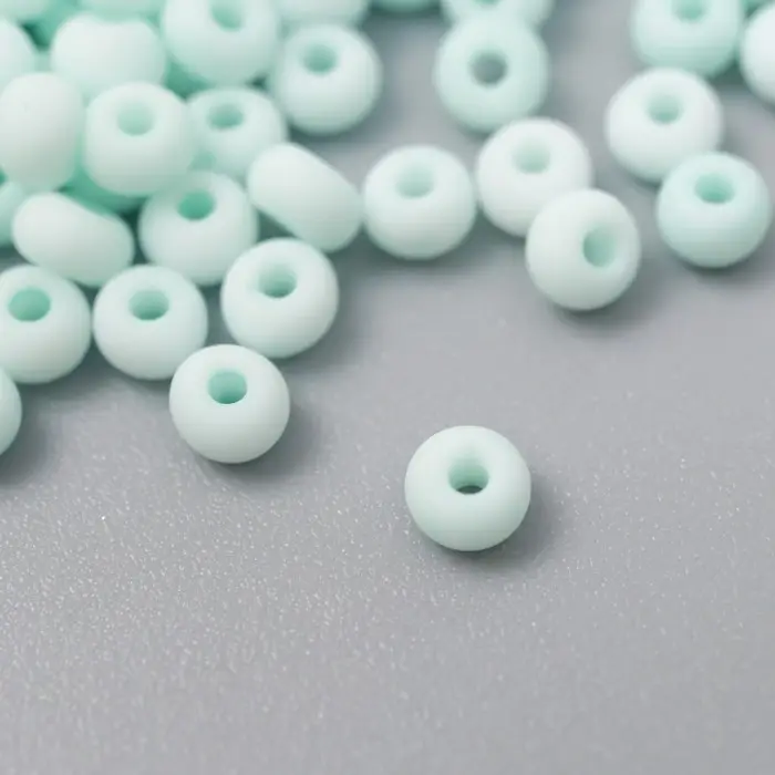 Бисер стекло 8/0  Бисер стекло 8/0 "Маршмеллоу. Матовый. Мята" 10 гр