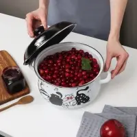 VETTA Хвостатые друзья Кастрюля эмалированная, 24см, 5,0л, индукция