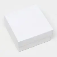 Коробка подарочная складная, упаковка, крышка - дно, белая, 10&times;10&times;5 см