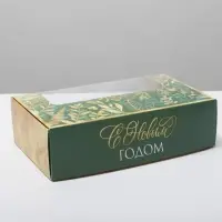 Коробка для эклеров с вкладышами - 4 шт &laquo;Праздничная&raquo;, 25,2 х 15 х 7 см