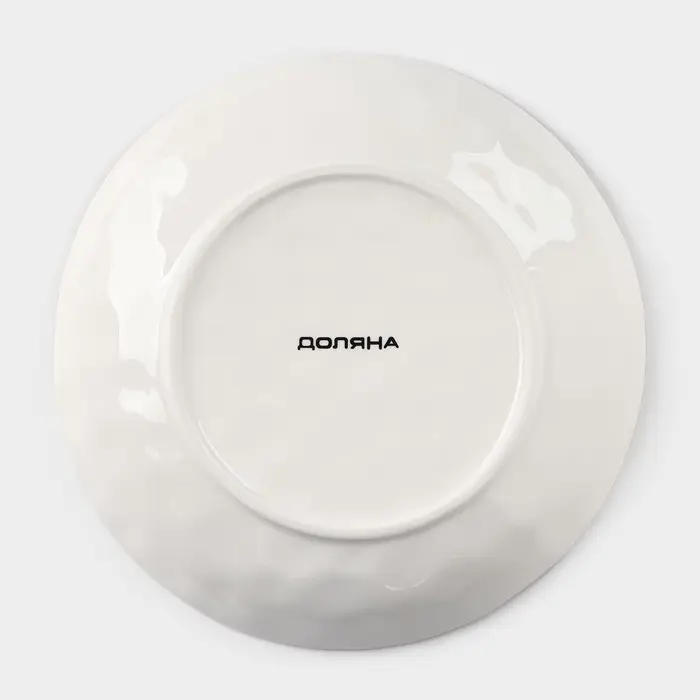 Тарелка глубокая Доляна &laquo;Космос&raquo;, 550 мл, d=21.5 см, фарфор, белая, красная