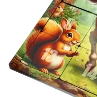 Головоломка "Пятнашки. Жеребёнок с белочками", логическая настольная игра, 22х22 см