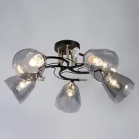 Светильник потолочный BayerLux &laquo;Клео&raquo;, люстра 5хЕ27, 40 Вт, чёрный, 62&times;62&times;24 см