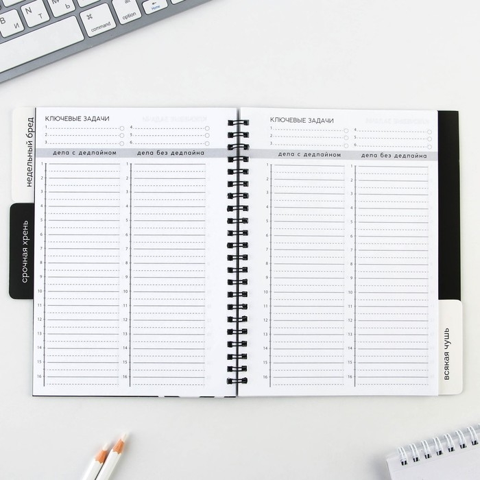 Планер с разделителями «Прокрастинатор», мягкая обложка, формат А5, 50 листов Планер с разделителями «Прокрастинатор», мягкая обложка, формат А5, 50 листов