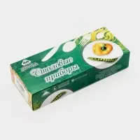 Столовые приборы &laquo;Уют&raquo;, набор 18 предметов: ложка 6 шт., вилка 6 шт., ложка маленькая 6 шт., нержавеющая сталь, серебристые